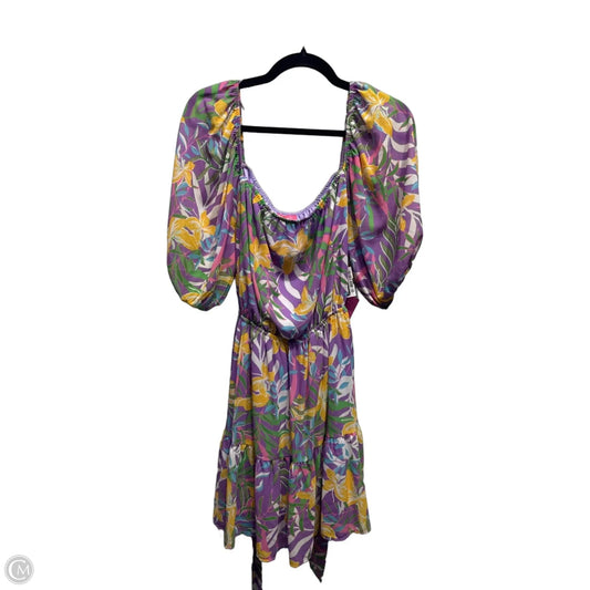 Dress Party Short By Flying Tomato In Purple & Yellow, Size: L