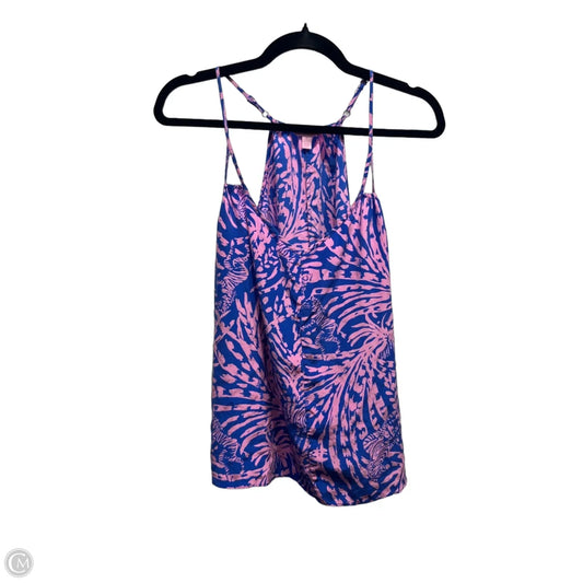 Top Sleeveless Designer By Lilly Pulitzer In Blue & Pink, Size: M