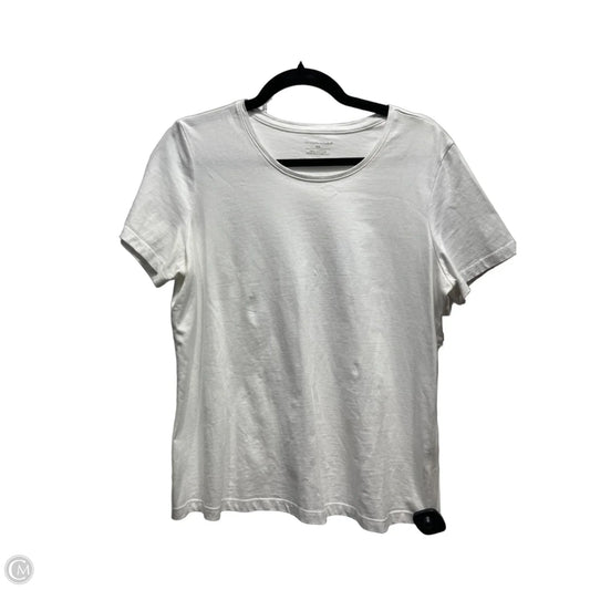 Top Short Sleeve Basic By Christopher And Banks In White, Size: Lp