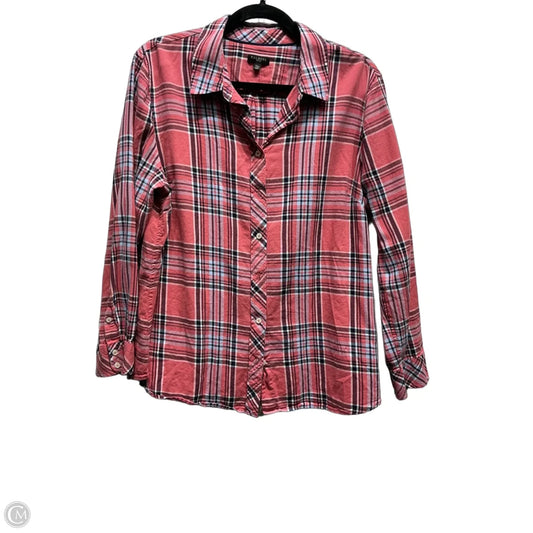 Top Long Sleeve By Talbots In Blue & Pink, Size: Xlp