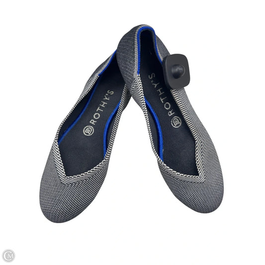Shoes Flats By Rothys In Black & White, Size: 7.5