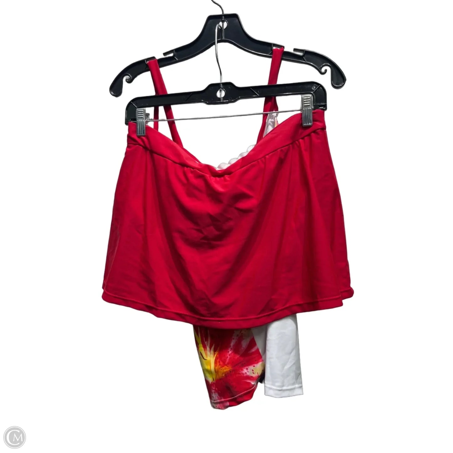 Swimsuit By Cme In Red & Yellow, Size: L