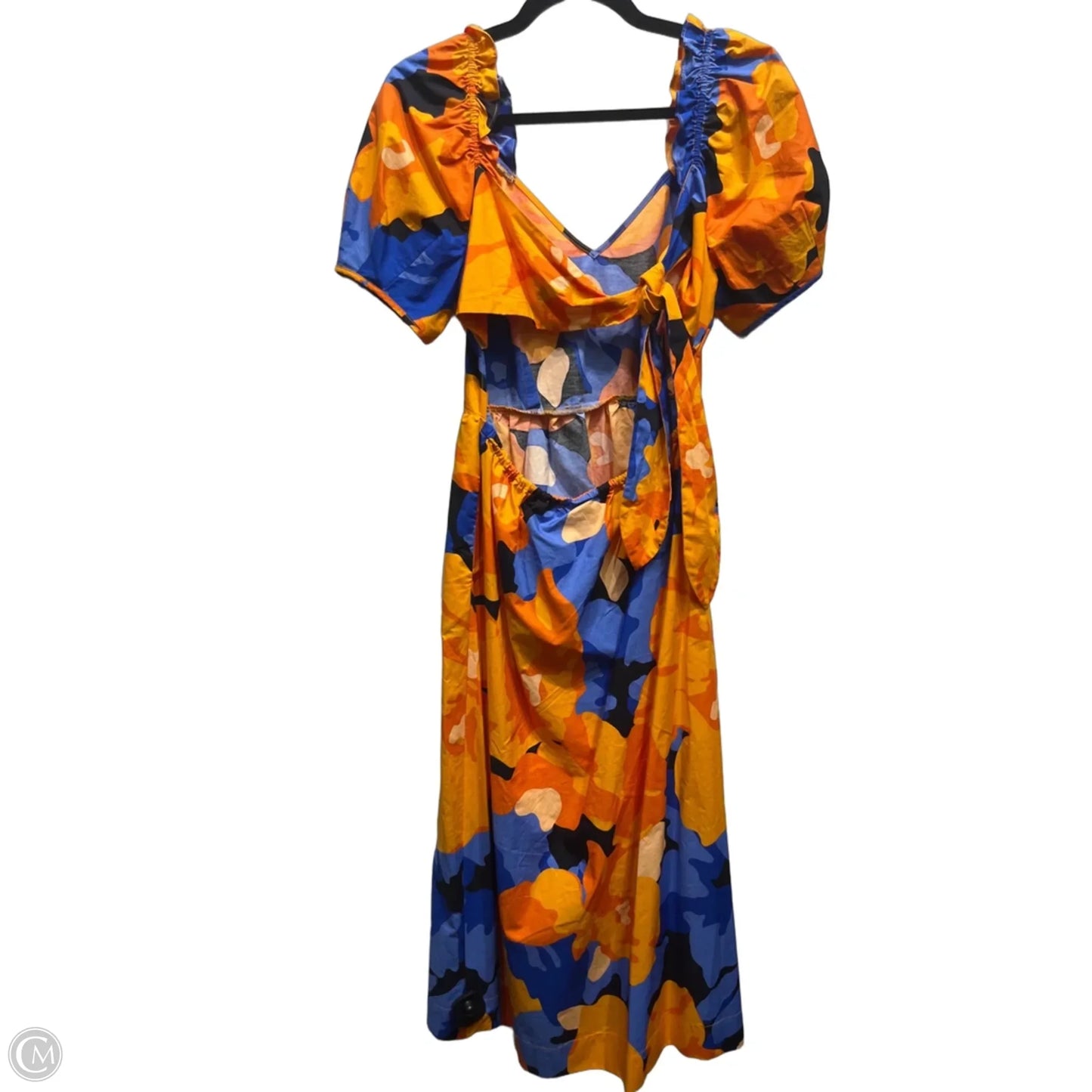 Dress Casual Midi By TABITHA BROWN  In Blue & Orange, Size: 6