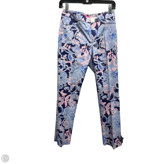 Pants Designer By Lilly Pulitzer In Blue & Pink, Size: 2