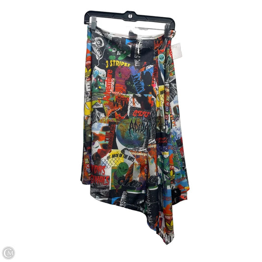 Skirt Midi By Adidas In Green & Orange, Size: M