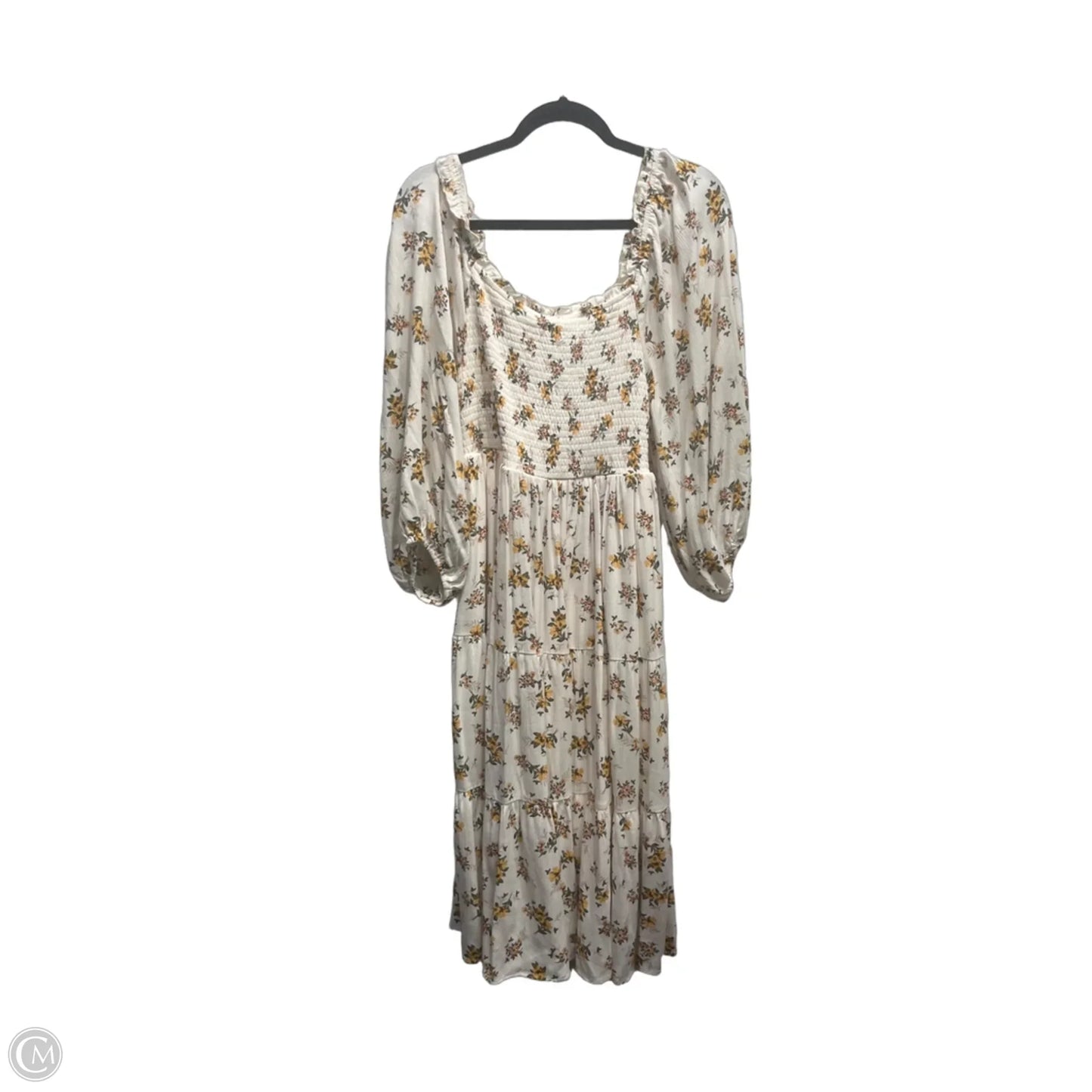 Dress Casual Short By Torrid In Cream & Yellow, Size: 2x