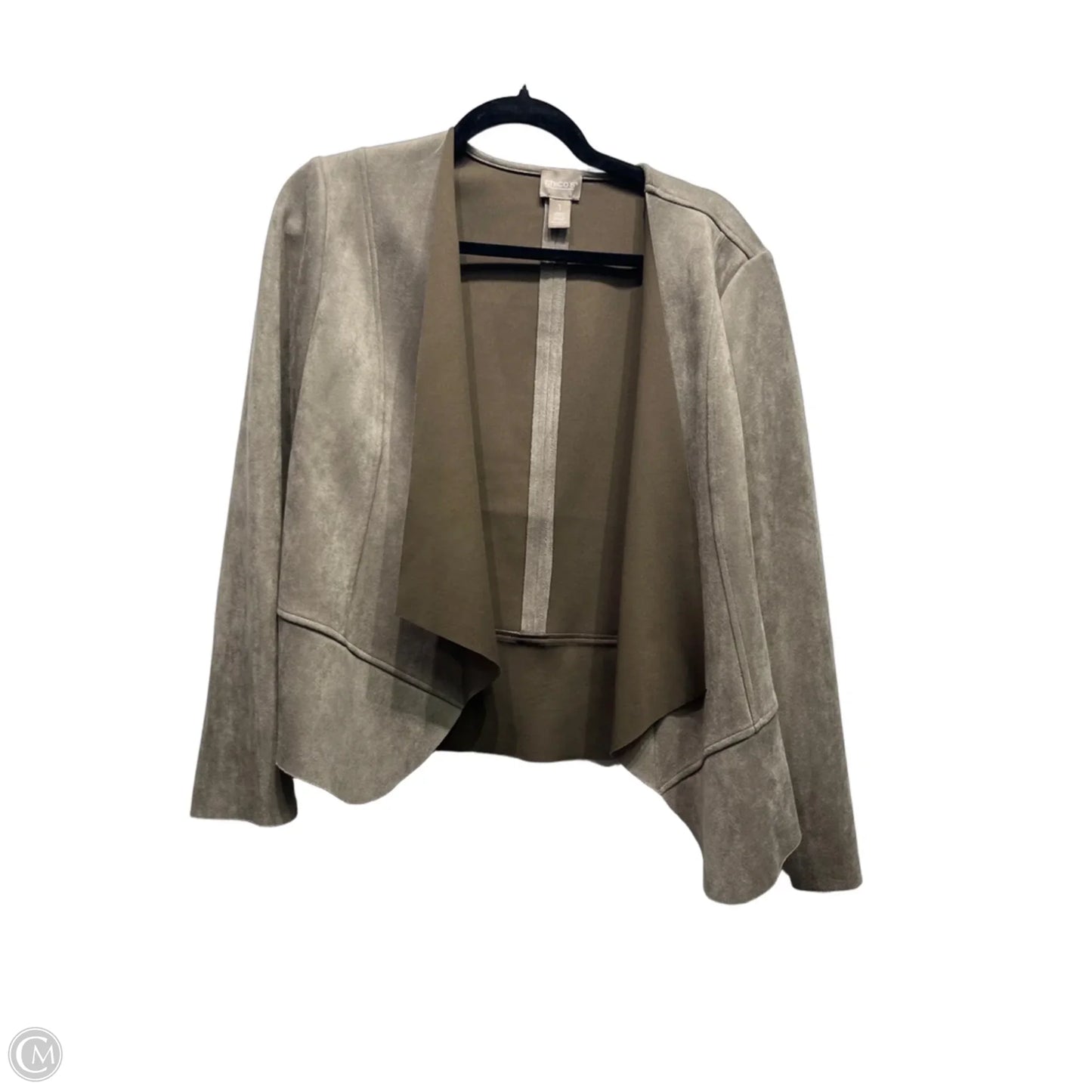 Blazer By Chicos In Taupe, Size: M