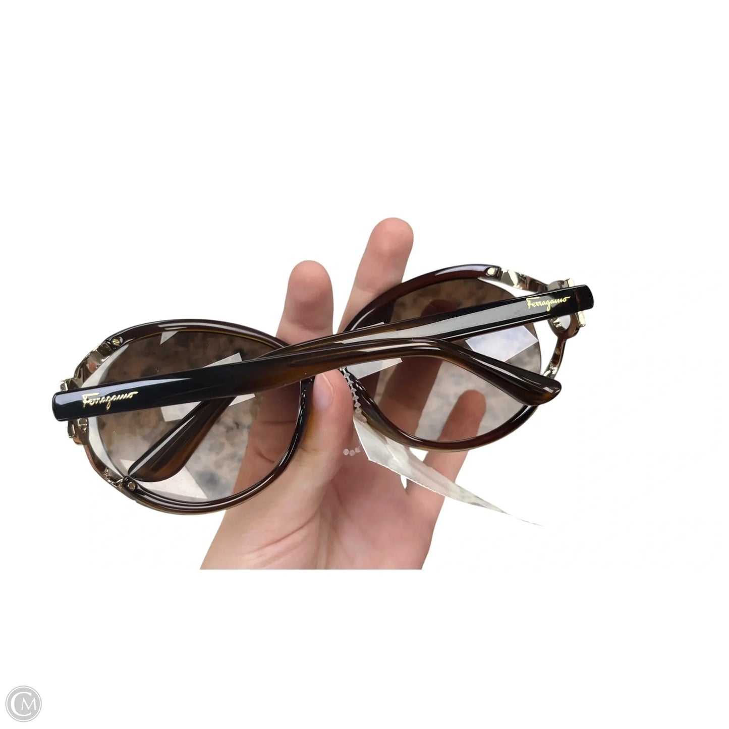 Sunglasses Luxury Designer By Ferragamo, Size: