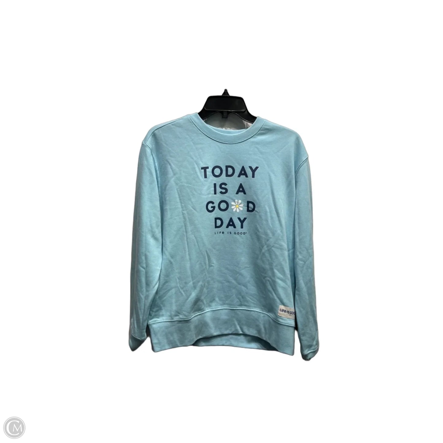Sweatshirt Crewneck By Life Is Good In Blue, Size: M