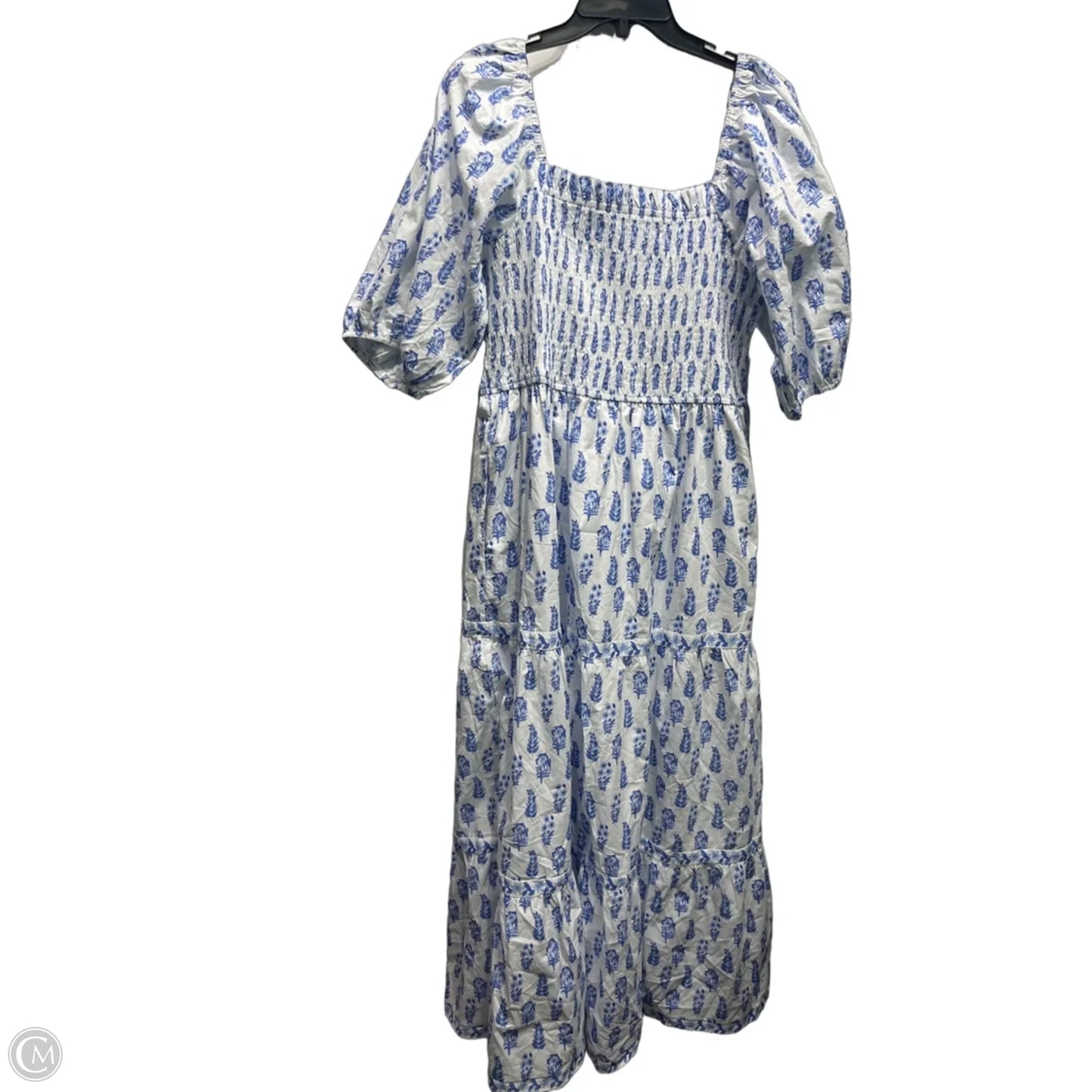 Dress Casual Maxi By Chicsoul In Blue & White, Size: 2x