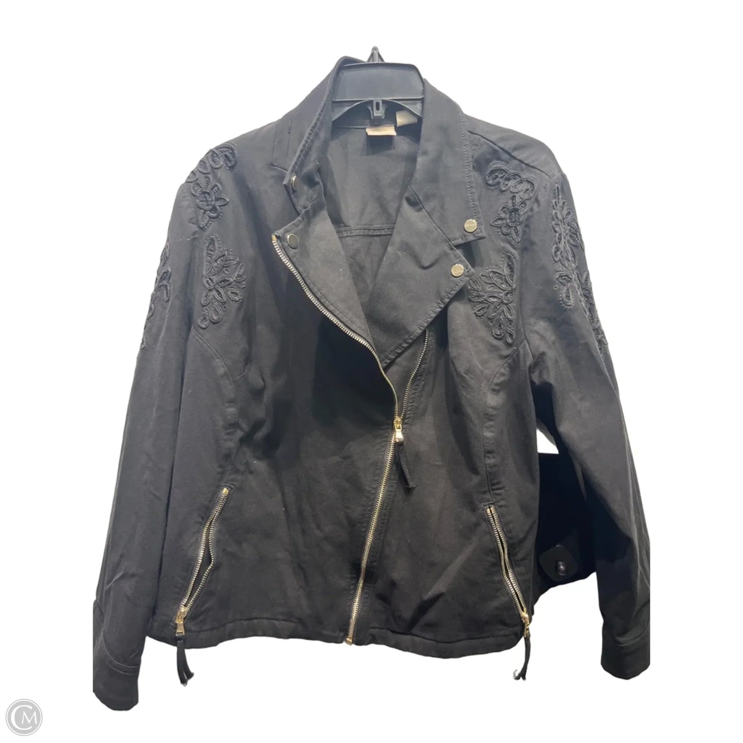 Jacket Other By Chicos In Black, Size: Xl