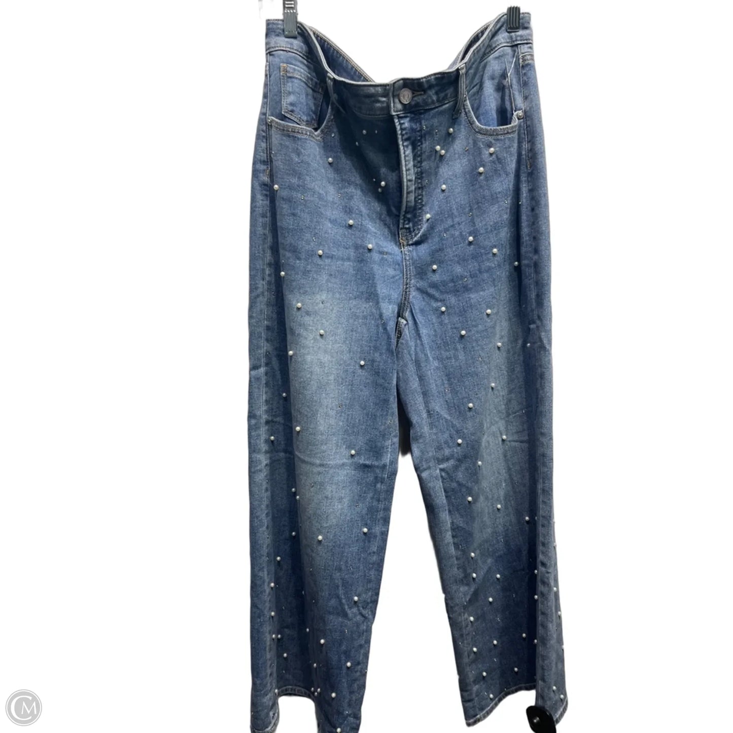 Jeans Wide Leg By Chicos In Blue Denim, Size: 16