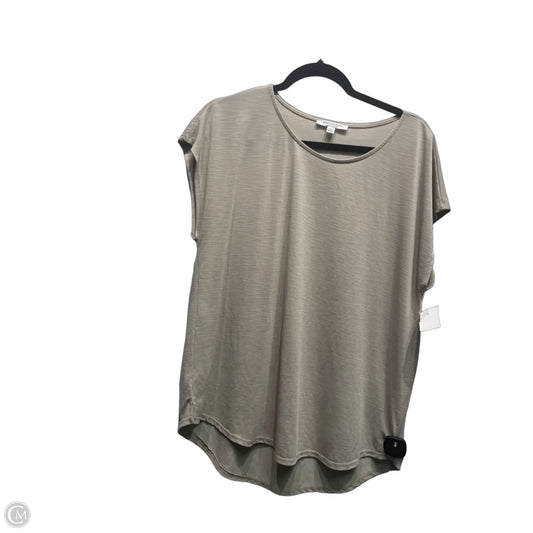 Top Short Sleeve By Green Envelope In Taupe, Size: Xl