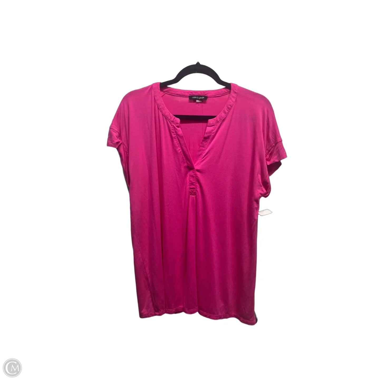 Top Short Sleeve By Cable And Gauge In Pink, Size: Xl