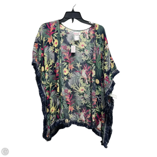 Kimono By TOP IT OFF In Blue & Green, Size: Osfm
