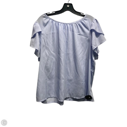Top Short Sleeve By Nine West Apparel In Purple, Size: Xxl