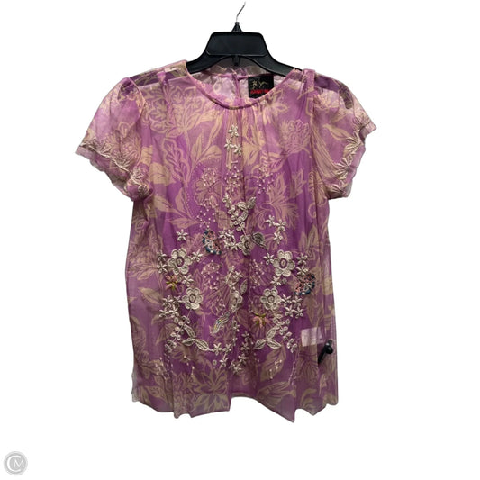 Top Short Sleeve By Johnny Was In Purple, Size: S