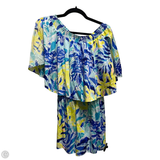 Romper Designer By Lilly Pulitzer In Blue & Yellow, Size: Xs