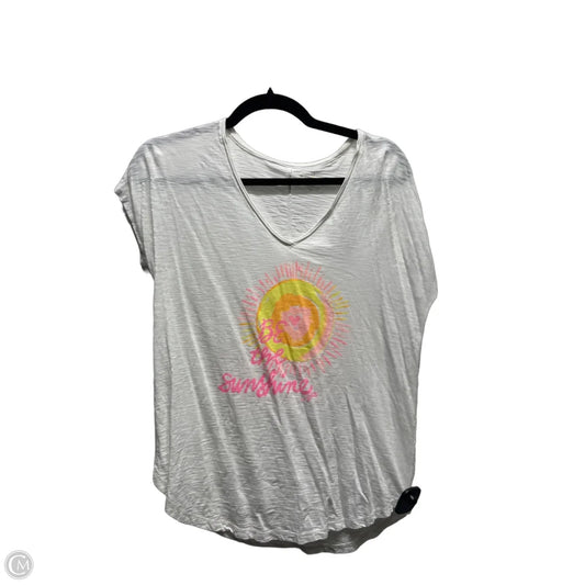 Top Short Sleeve Designer By Lilly Pulitzer In Orange & Pink, Size: Xs