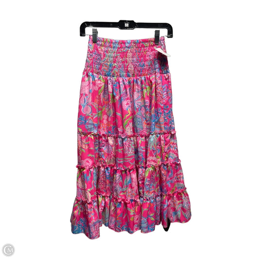 Skirt Designer By Lilly Pulitzer In Blue & Pink, Size: Xxs