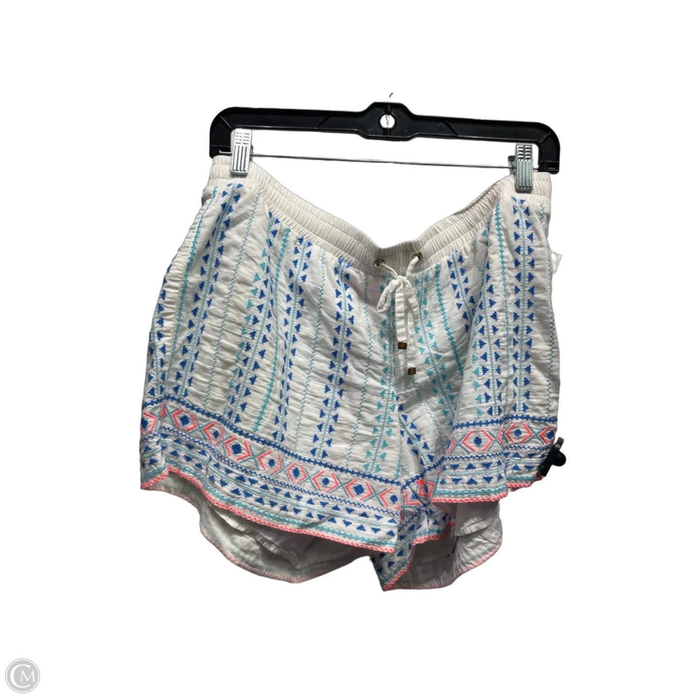 Shorts Designer By Lilly Pulitzer In Blue & White, Size: L