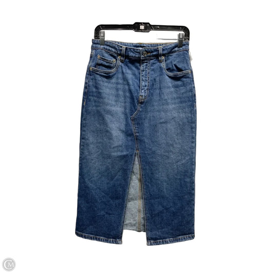 Skirt Midi By Steve Madden In Blue Denim, Size: S