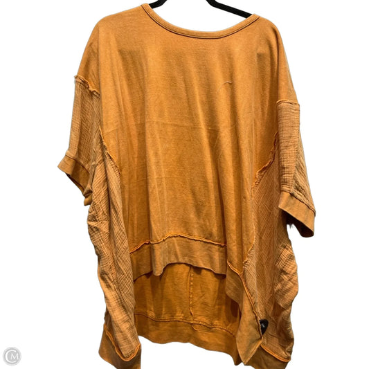 Top Short Sleeve By Peach Love Cream California In Orange, Size: L