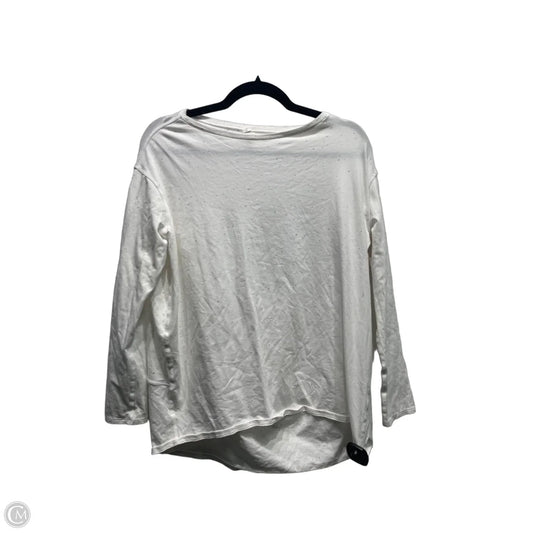 Athletic Top Long Sleeve Crewneck By Lululemon In White, Size: 6