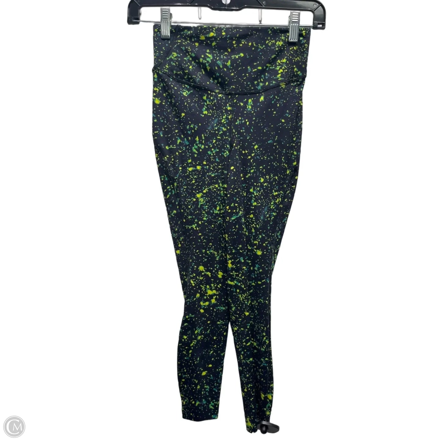 Athletic Leggings By Lululemon In Black & Green, Size: 4