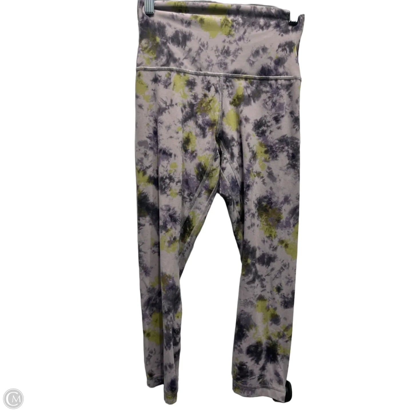 Athletic Leggings By Lululemon In Grey & Yellow, Size: 4