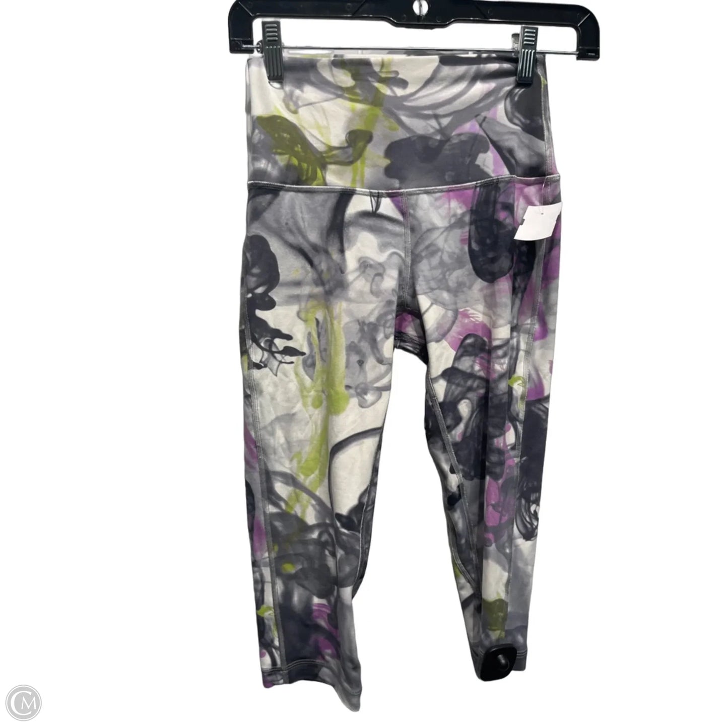 Athletic Capris By Lululemon In Green & Purple, Size: 4