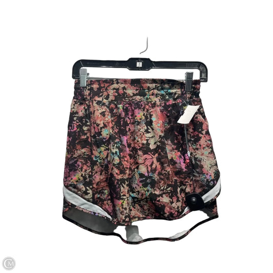 Athletic Skort By Lululemon In Black & Pink, Size: 4