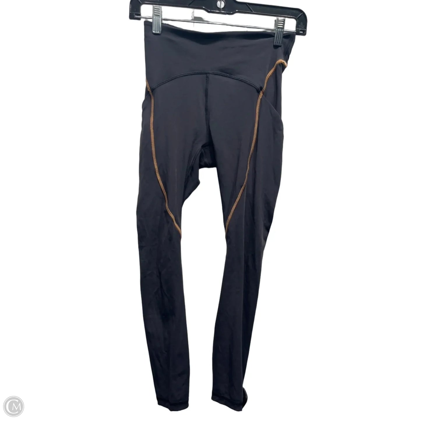 Athletic Leggings By Lululemon In Black & Orange, Size: 4