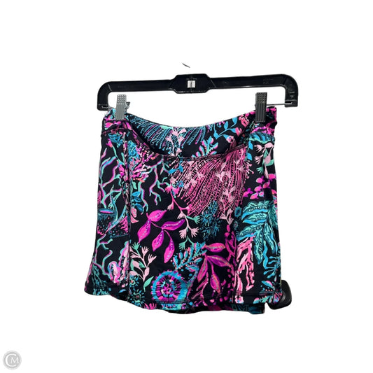 Skort Designer By Lilly Pulitzer In Black & Pink, Size: Xs