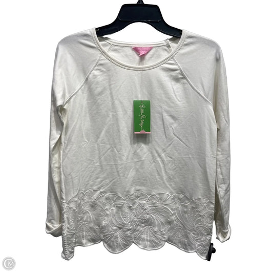 Top Long Sleeve Designer By Lilly Pulitzer In White, Size: Xxs