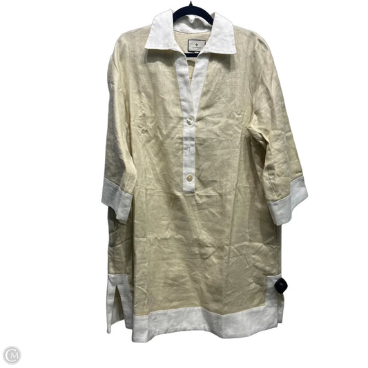Dress Designer By Tuckernuck In Tan & White, Size: Xl