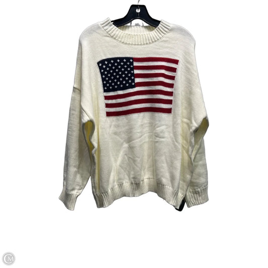 Sweater By Cme In Blue & Red, Size: Xl