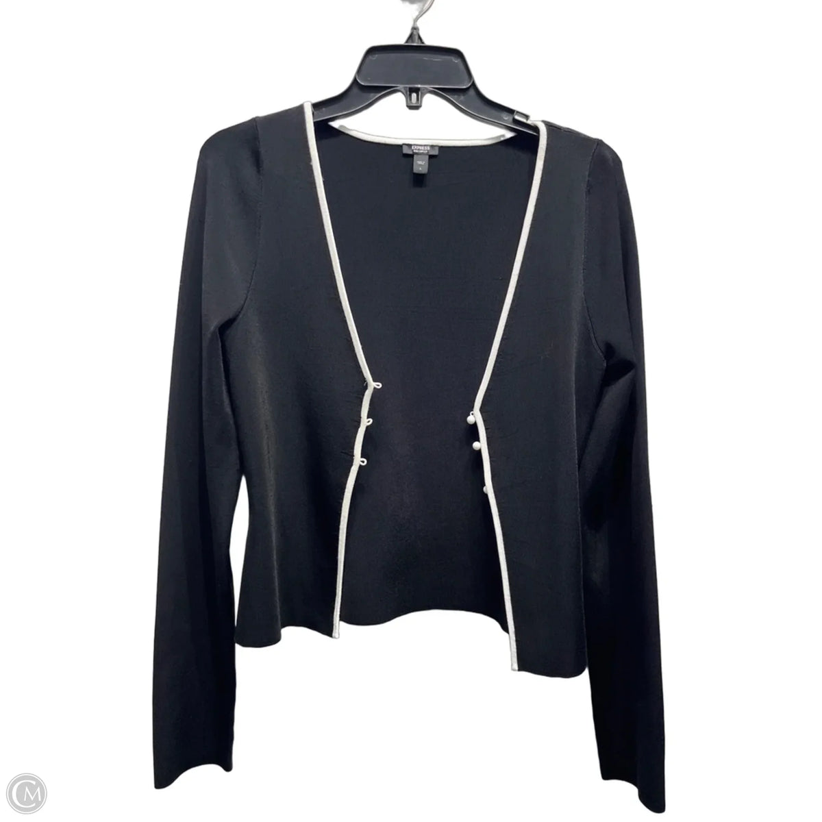 Cardigan By Express In Black & White, Size: L