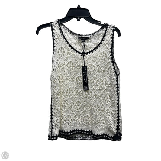 Top Sleeveless By Charlie B In Black & White, Size: Xs