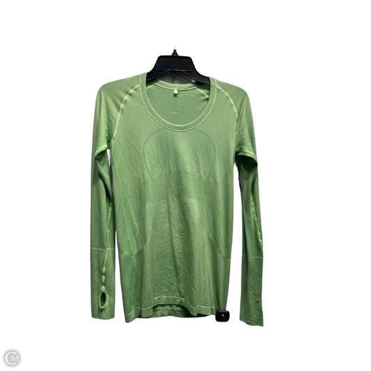 Athletic Top Long Sleeve Crewneck By Lululemon In Green, Size: 8