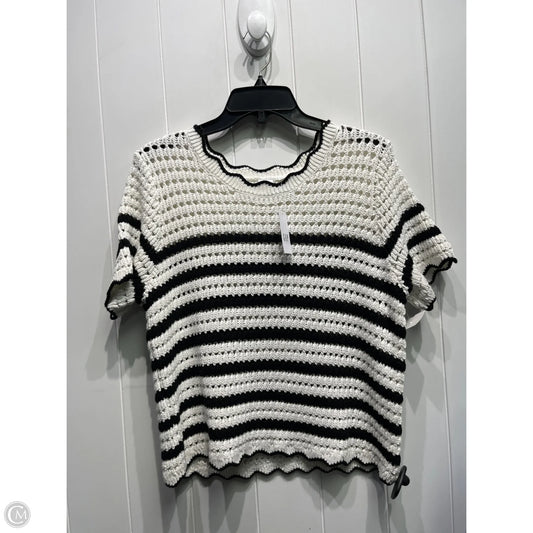 Top Short Sleeve By Gap In Black & White, Size: M