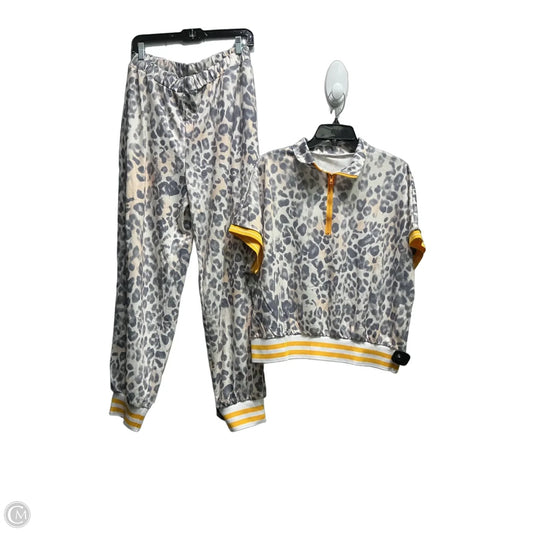 Pants Set 2pc By Cme In Grey & Yellow, Size: Xl
