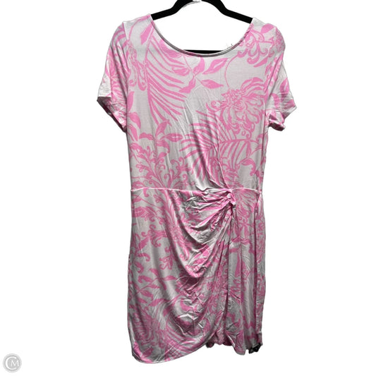 Dress Designer By Lilly Pulitzer In Pink & White, Size: M