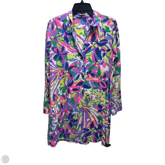 Dress Designer By Lilly Pulitzer In Purple & Yellow, Size: S