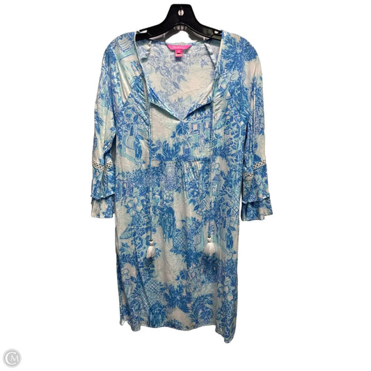 Dress Designer By Lilly Pulitzer In Blue & White, Size: S