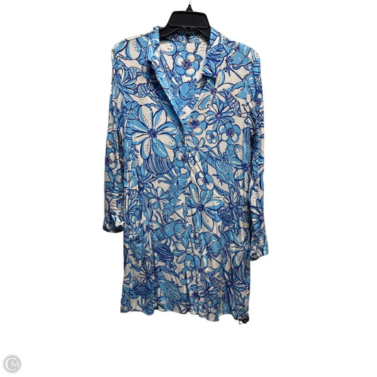Dress Designer By Lilly Pulitzer In Blue & White, Size: S