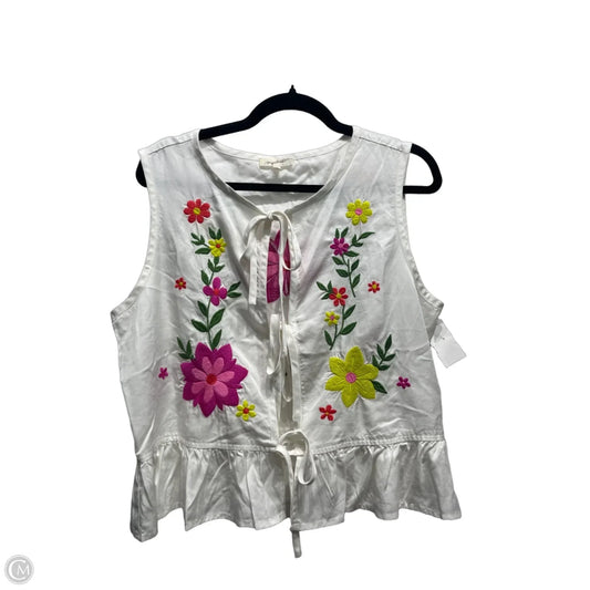 Vest Other By Mystree In Green & White, Size: M