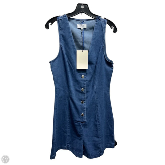 Romper By Love Tree In Blue Denim, Size: M