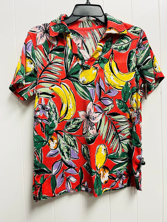 Top Short Sleeve By Cuddl Duds In Red & White, Size: Xs