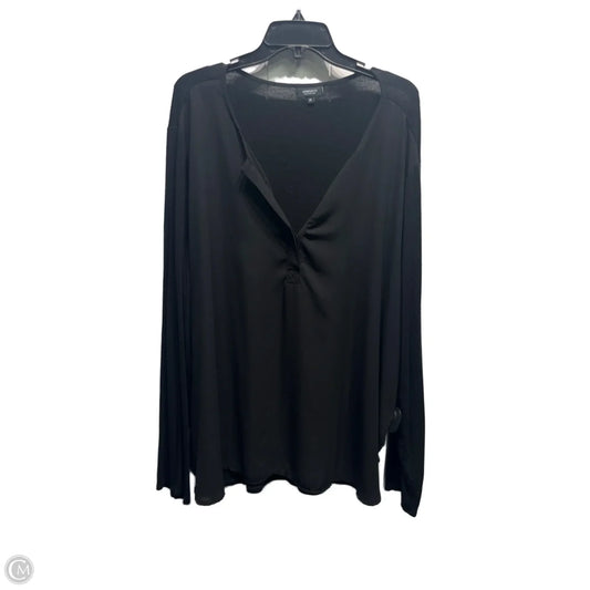 Top Long Sleeve By Jones And Co In Black, Size: 3x